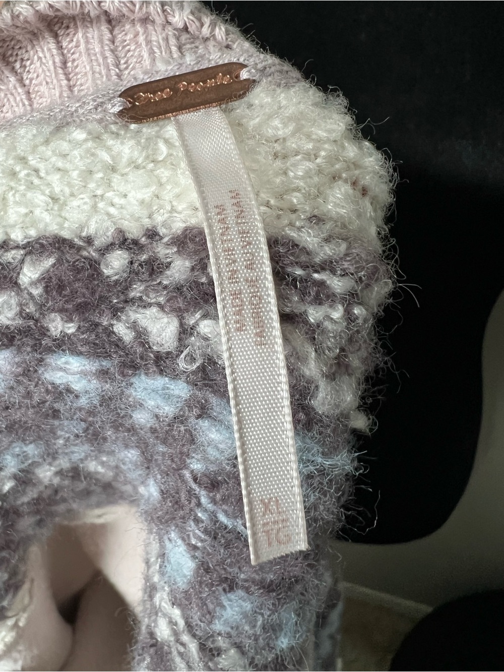 Free people chilly sweatshirt X-large hushed violet combo - Picture 10 of 11